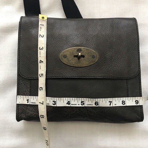 •❤️SOLD❤️Mulberry Anthony Grey Leather Messenger Crossbody Unisex Bag - Picture 7 of 16